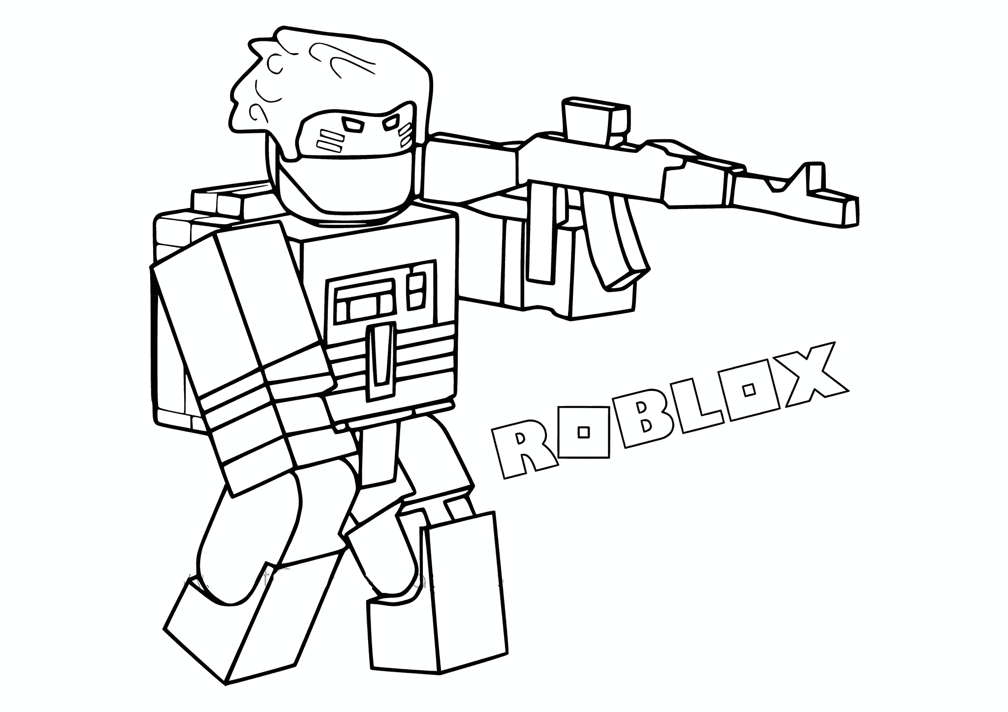 Skins for Roblox: Hero with a Machine Gun