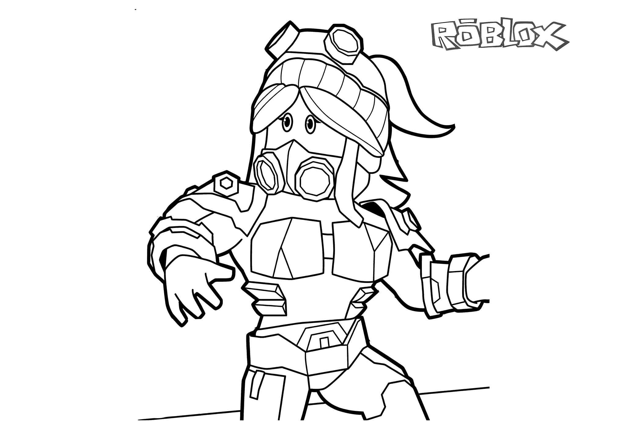 Skins for Roblox: Girl in a Gas Mask