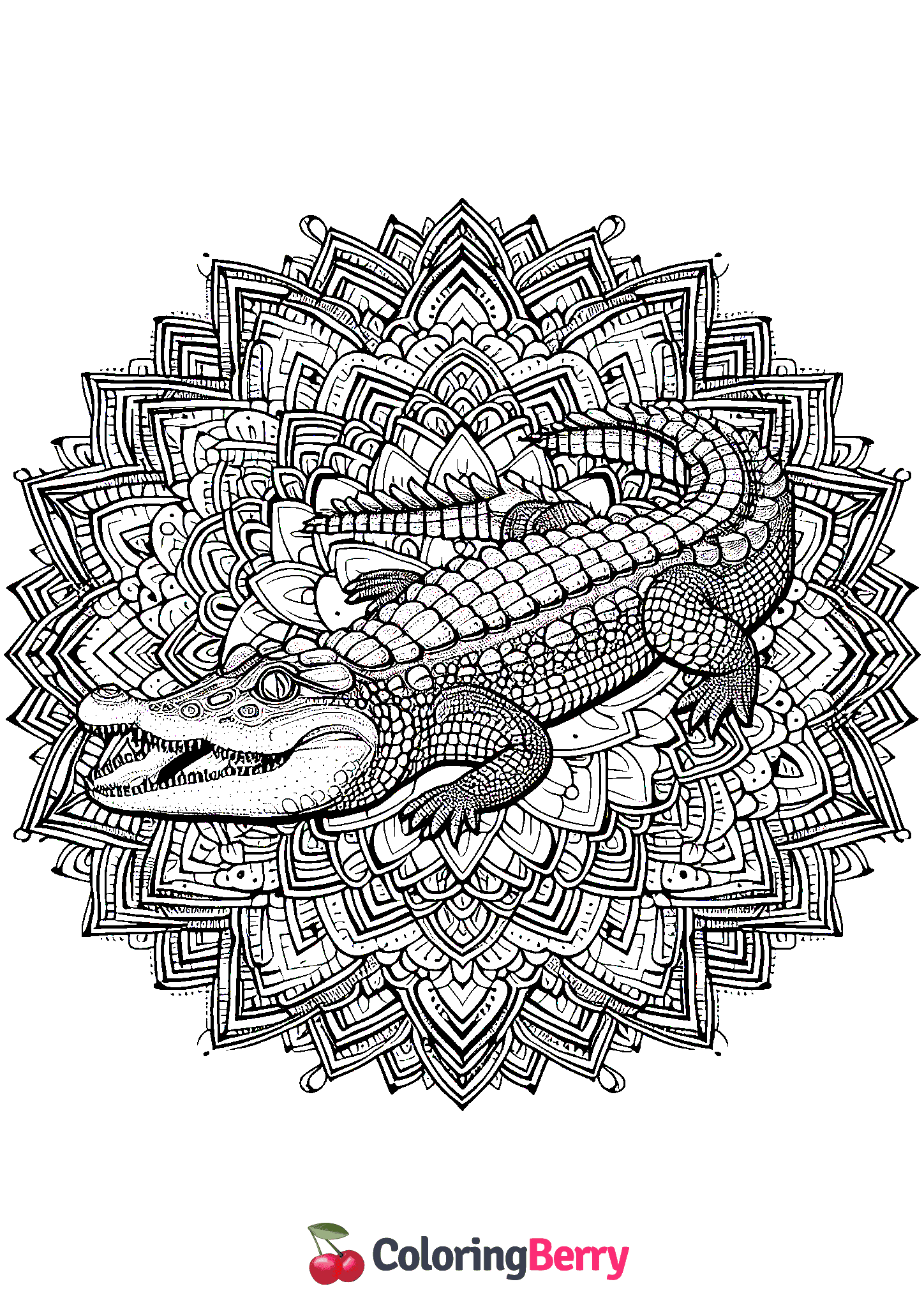 Mandala Crocodile