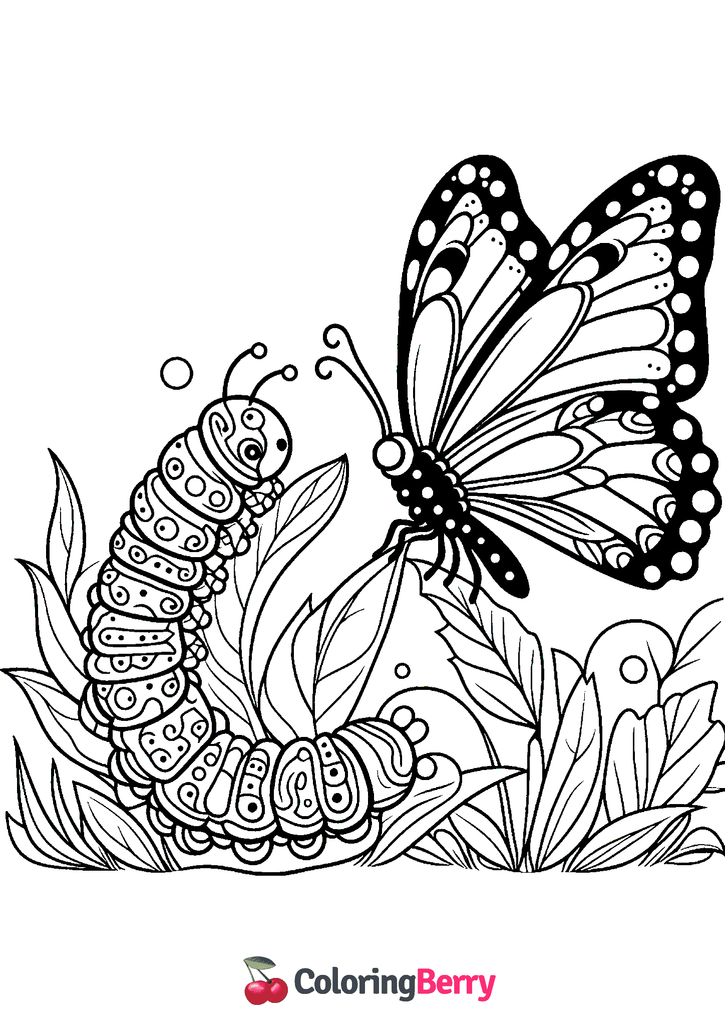 Butterfly and Caterpillar