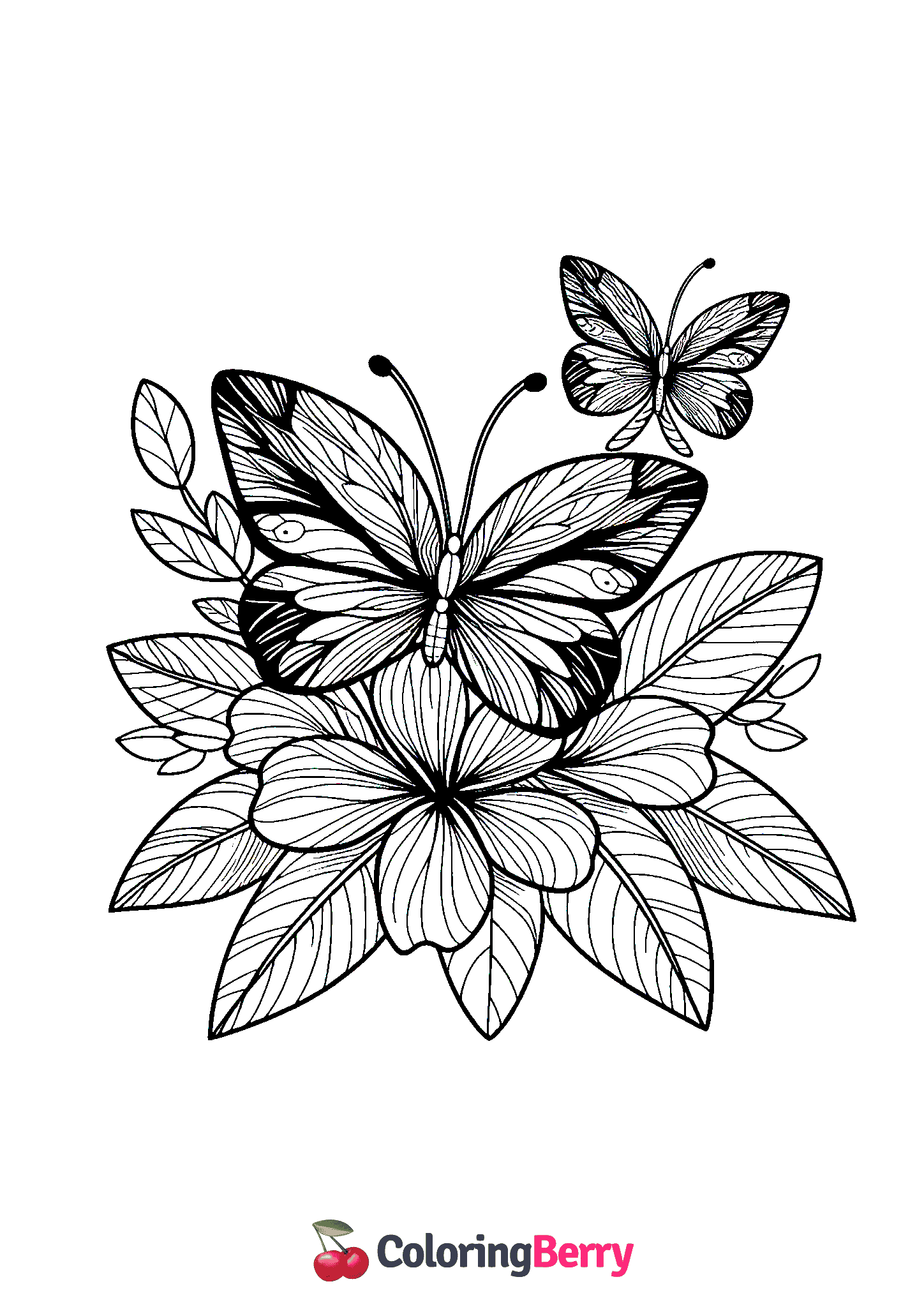 Butterfly with Flower