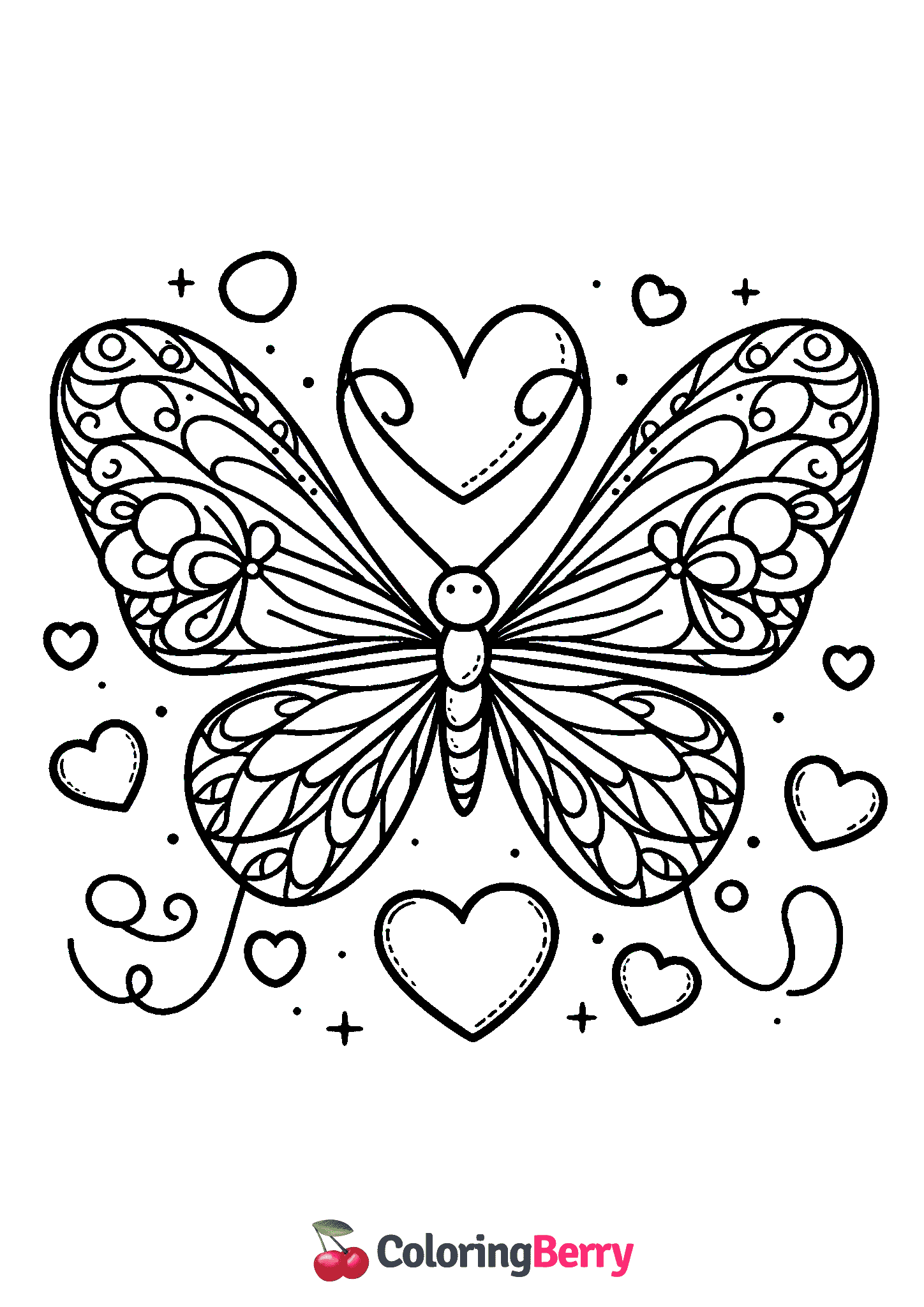 Butterfly with Hearts
