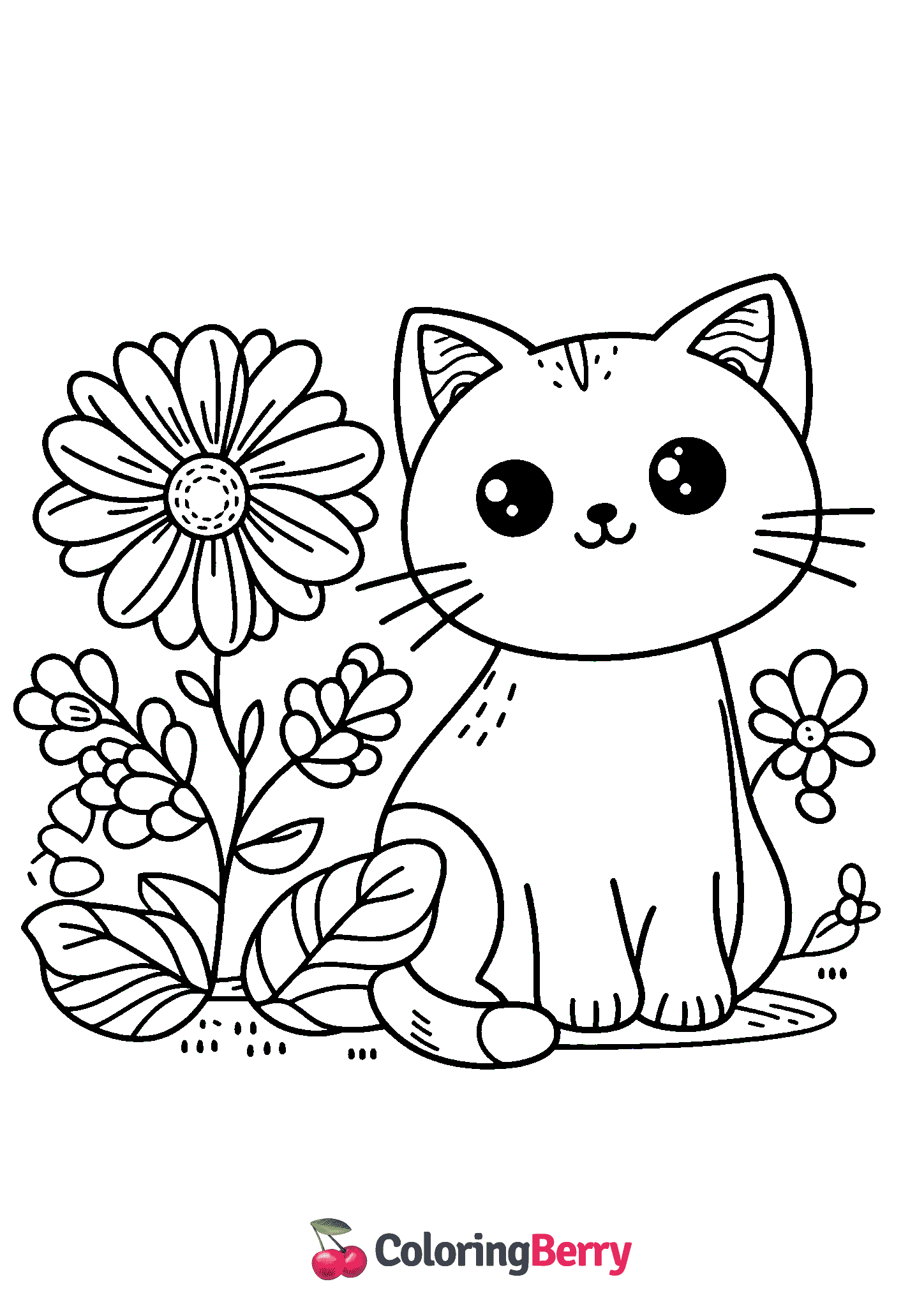 Cat and Flower