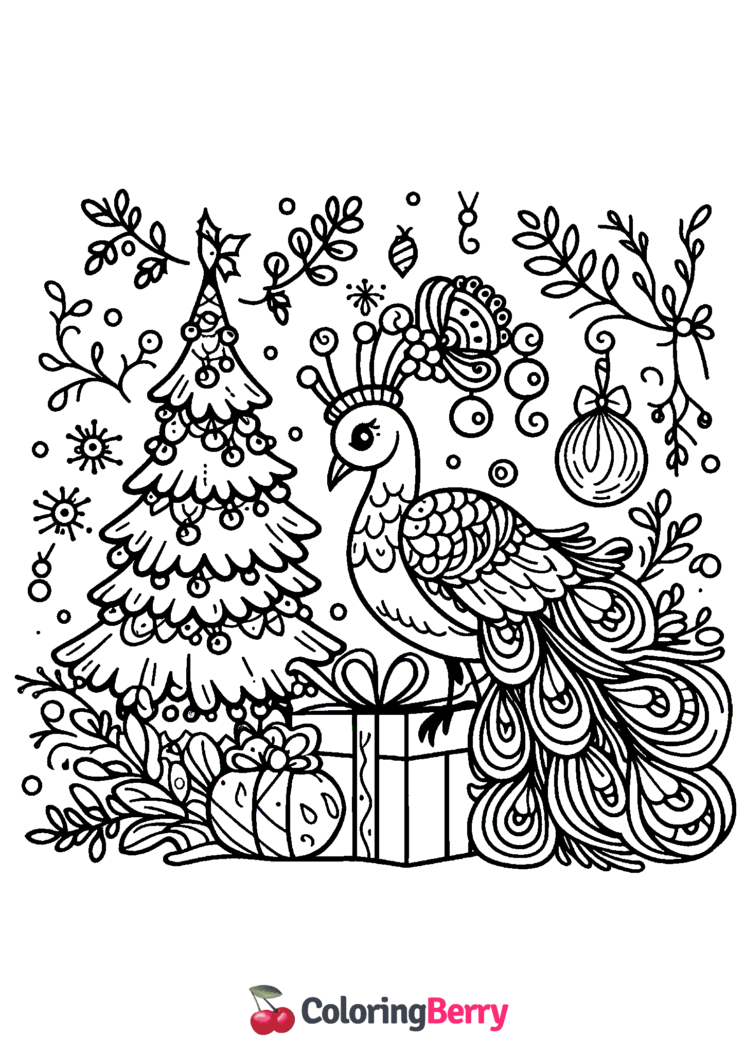 Christmas Peacock