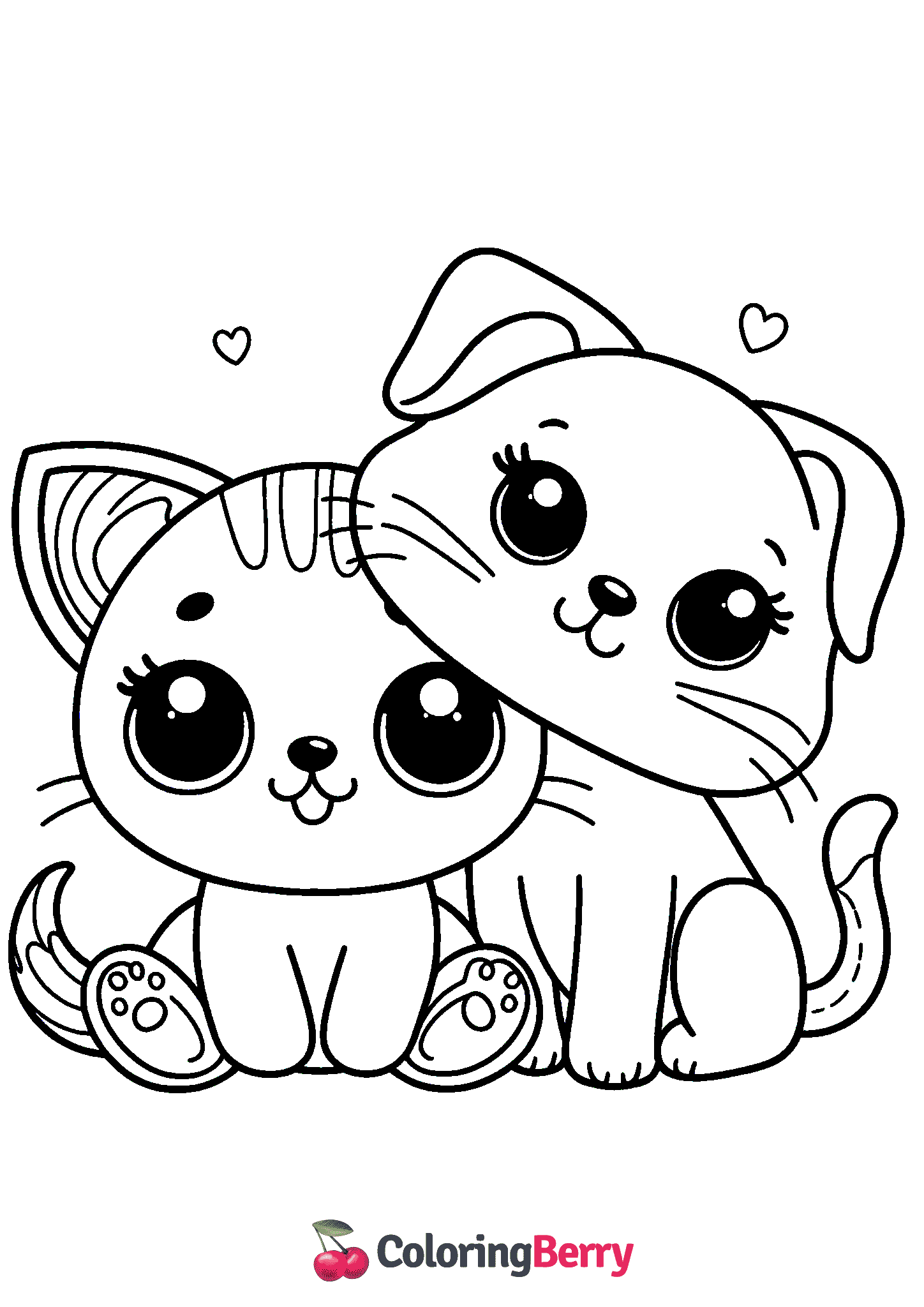 Cute Cat and Dog