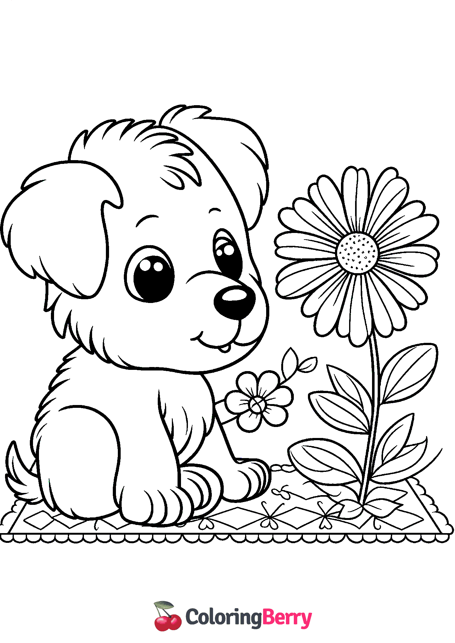Dog and Flower