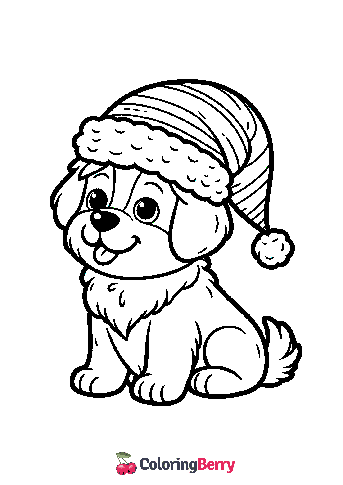 Dog with Santa Hat