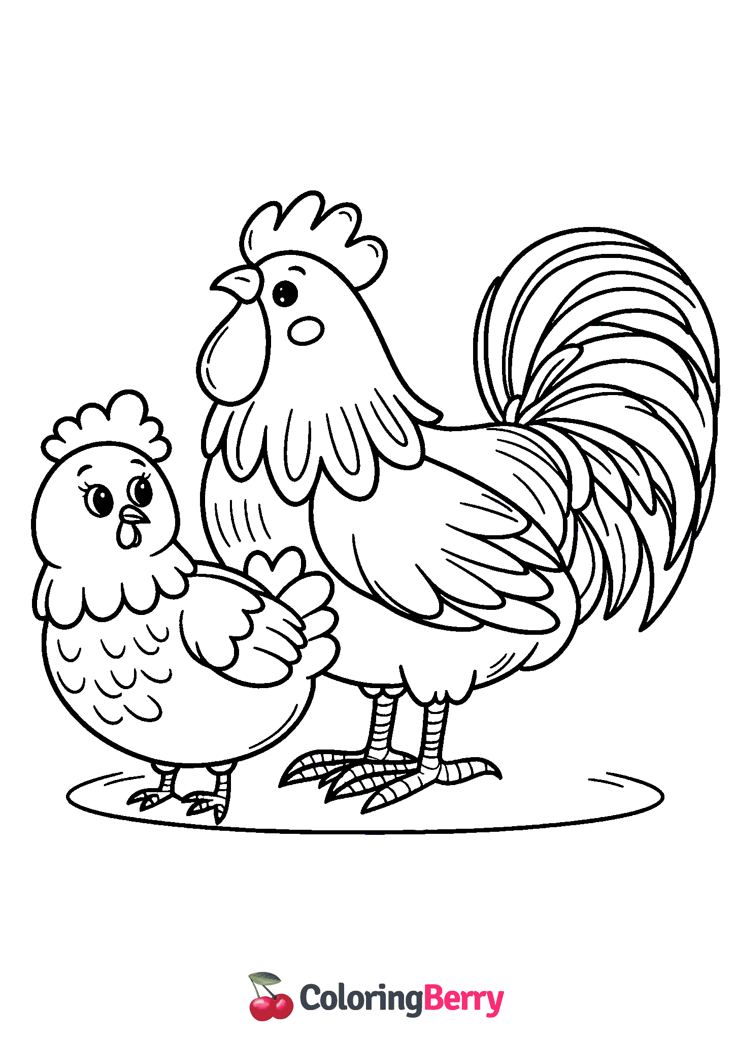 Hen and Rooster