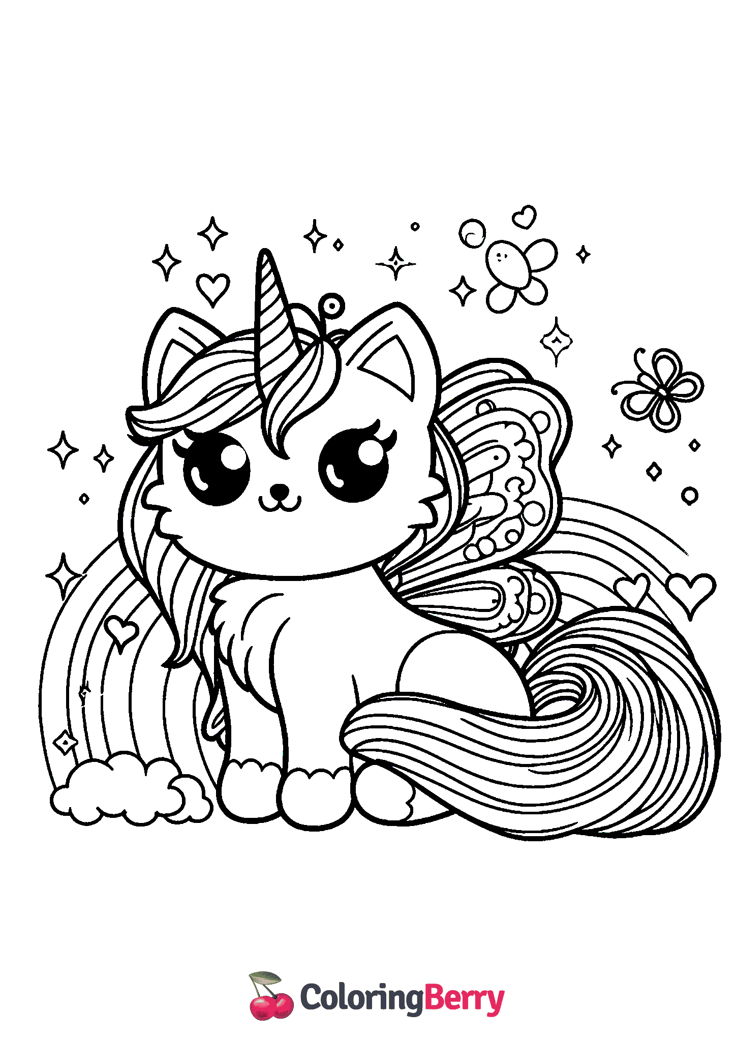 Rainbow Butterfly Kitty Unicorn