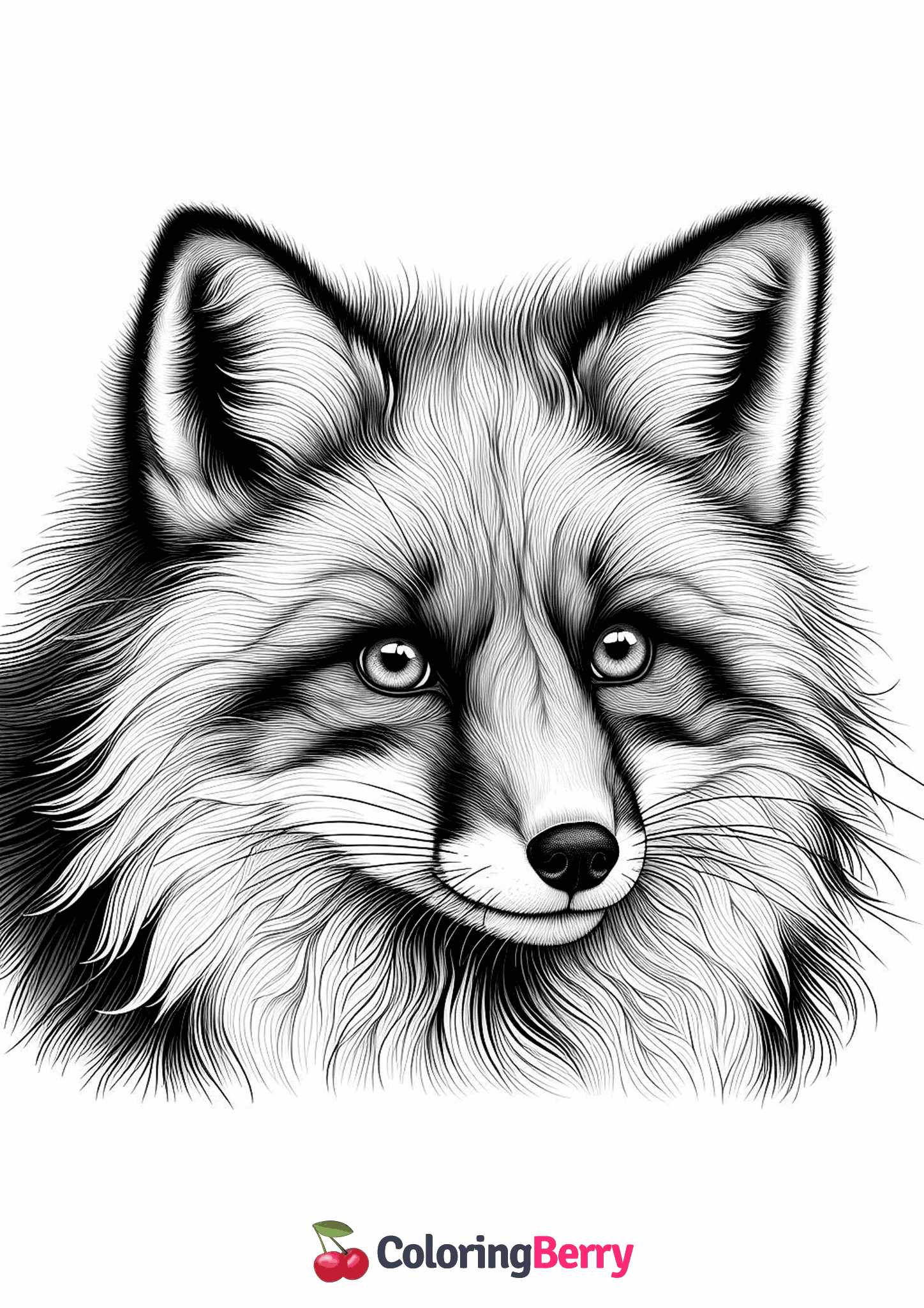 Realistic Fox Head