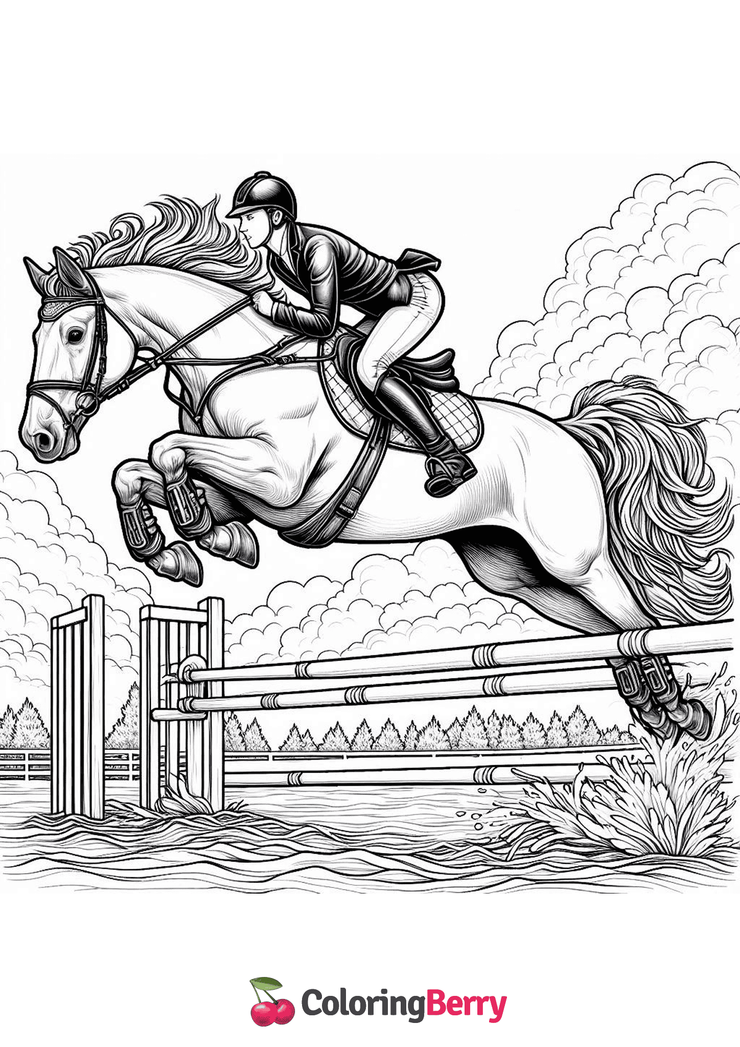 Realistic Rider Horse